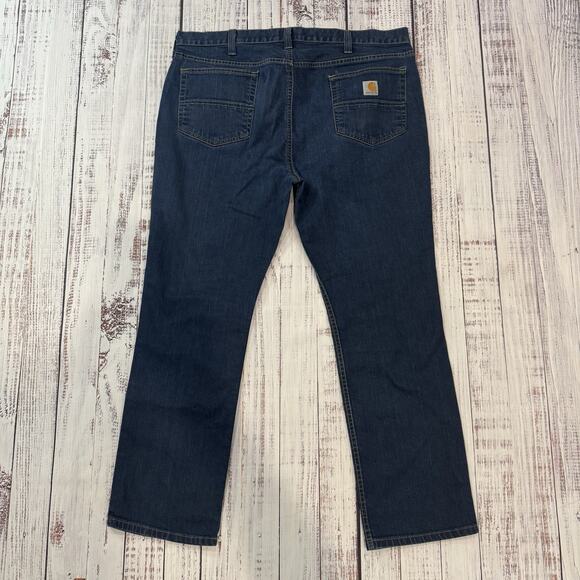 Carhartt Rugged Flex Straight Jeans Men’s 40x30 Dark Wash Stretch Workwear - Picture 2 of 8
